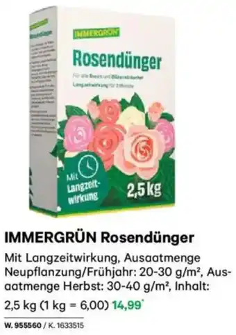 Lagerhaus IMMERGRÜN Rosendünger Angebot