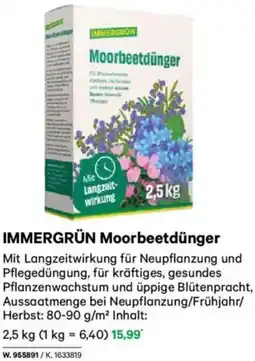 Lagerhaus IMMERGRÜN Moorbeetdünger Angebot