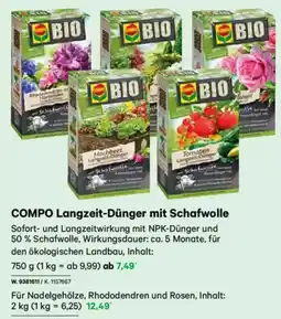 Lagerhaus COMPO Langzeit-Dünger mit Schafwolle Angebot