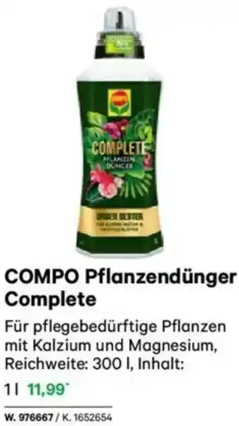 Lagerhaus COMPO Pflanzendünger Complete Angebot