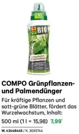 Lagerhaus COMPO Grünpflanzen- und Palmendünger Angebot