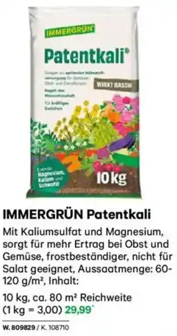 Lagerhaus IMMERGRÜN Patentkali Angebot