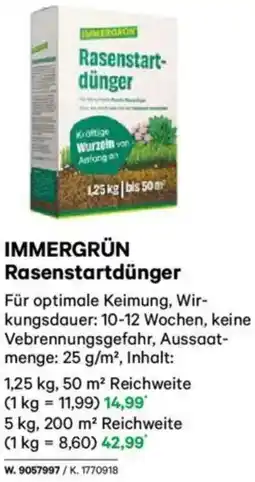 Lagerhaus IMMERGRÜN Rasenstartdünger Angebot