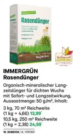 Lagerhaus IMMERGRÜN Rasendünger Angebot