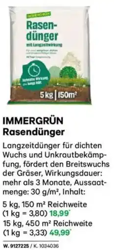 Lagerhaus IMMERGRÜN Rasendünger Angebot