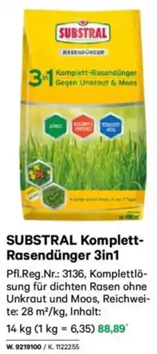 Lagerhaus SUBSTRAL Komplett- Rasendünger 3in1 Angebot