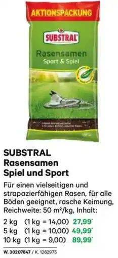 Lagerhaus SUBSTRAL Rasensamen Spiel und Sport Angebot