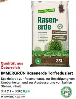 Lagerhaus IMMERGRÜN Rasenerde Torfreduziert Angebot