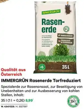 Lagerhaus IMMERGRÜN Rasenerde Torfreduziert Angebot