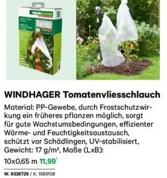 Lagerhaus WINDHAGER Tomatenvliesschlauch Angebot