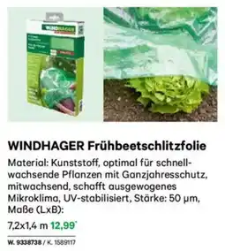 Lagerhaus WINDHAGER Frühbeetschlitzfolie Angebot