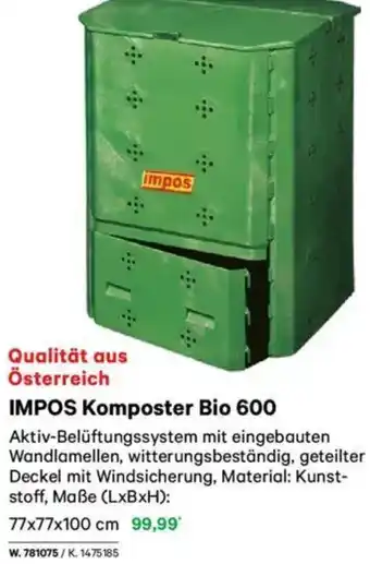 Lagerhaus IMPOS Komposter Bio 600 Angebot