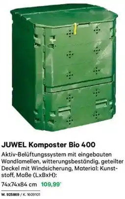 Lagerhaus JUWEL Komposter Bio 400 Angebot