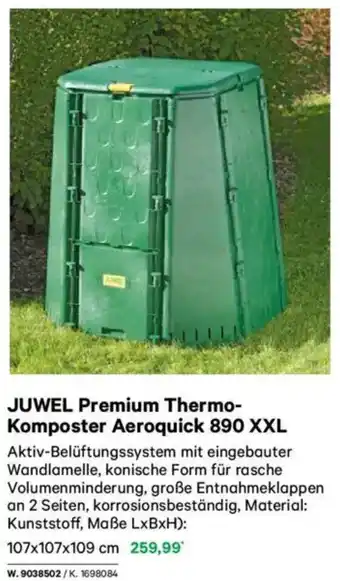 Lagerhaus JUWEL Premium Thermo- Komposter Aeroquick 890 XXL Angebot