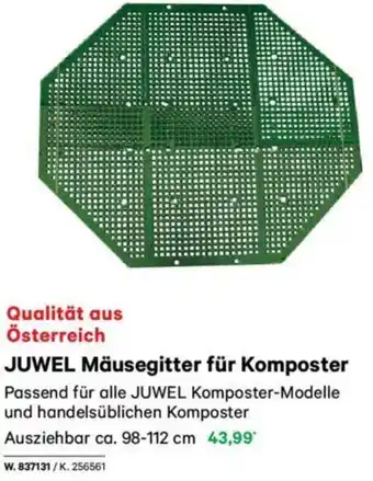 Lagerhaus JUWEL Mäusegitter für Komposter Angebot