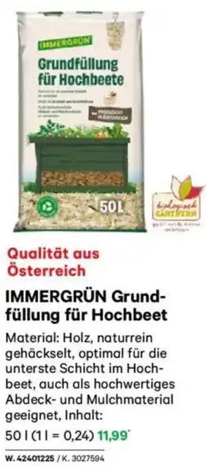 Lagerhaus IMMERGRÜN Grund- füllung für Hochbeet Angebot