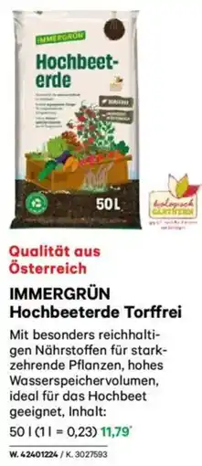 Lagerhaus IMMERGRÜN Hochbeeterde Torffrei Angebot