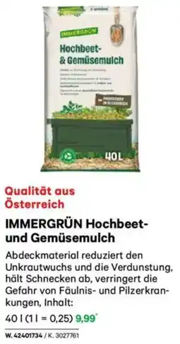 Lagerhaus IMMERGRÜN Hochbeet- und Gemüsemulch Angebot