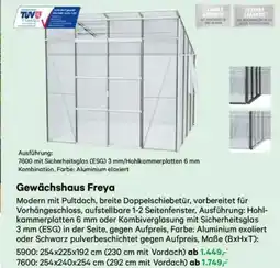 Lagerhaus Gewächshaus Freya Angebot