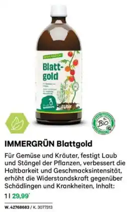 Lagerhaus IMMERGRÜN Blattgold Angebot