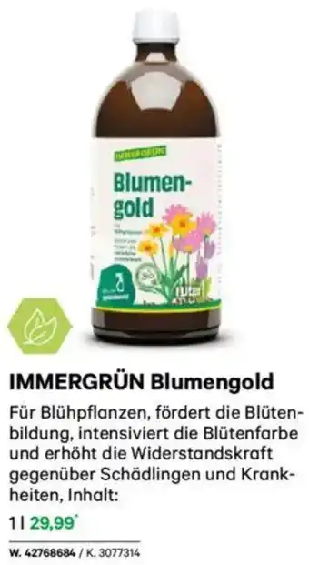 Lagerhaus IMMERGRÜN Blumengold Angebot