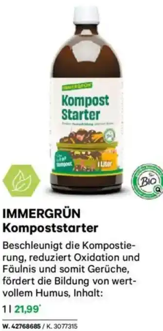 Lagerhaus IMMERGRÜN Kompoststarter Angebot