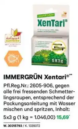 Lagerhaus IMMERGRÜN Xentari Angebot