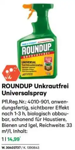 Lagerhaus ROUNDUP Unkrautfrei Universalspray Angebot