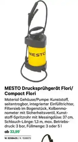 Lagerhaus MESTO Drucksprühgerät Flori/ Compact Flori Angebot