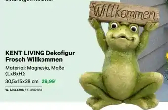 Lagerhaus KENT LIVING Dekofigur Frosch Willkommen Angebot