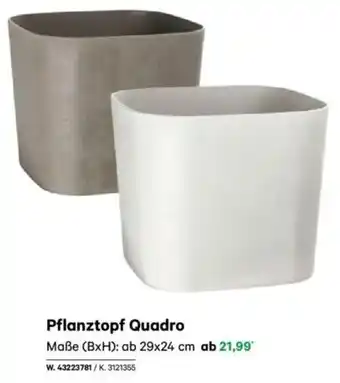 Lagerhaus Pflanztopf Quadro Angebot