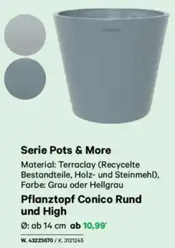 Lagerhaus Serie Pots & More Pflanztopf Conico Rund und High Angebot