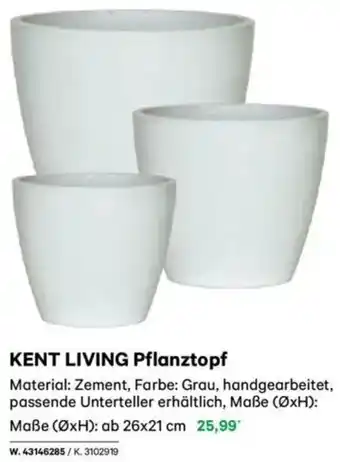 Lagerhaus KENT LIVING Pflanztopf Angebot