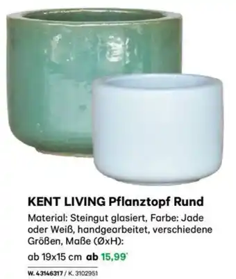 Lagerhaus KENT LIVING Pflanztopf Rund Angebot