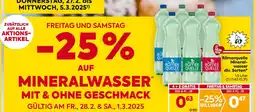 Billa Mineralwasser mit and ohne geschmack Angebot