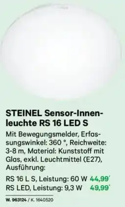 Lagerhaus STEINEL Sensor-Innen- leuchte RS 16 LED S Angebot