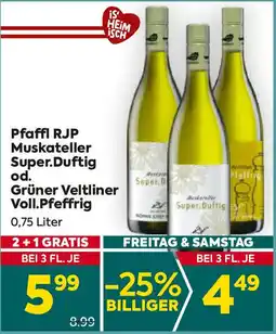 Billa Pfaffl RJP Muskateller Super.Duftig od. Grüner Veltliner Angebot