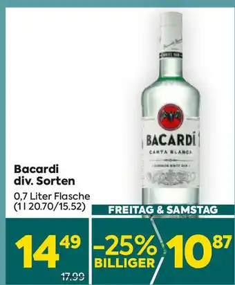 Billa Bacardi div. Sorten Angebot