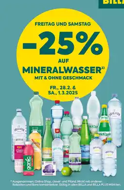 Billa Mineralwasser Angebot