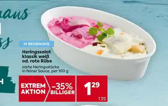 Billa Heringssalat klassik weiß od rote Rübe Angebot