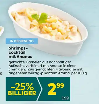 Billa Shrimps cocktail mit Ananas Angebot