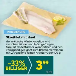 Billa Skreifilet mit Haut Angebot