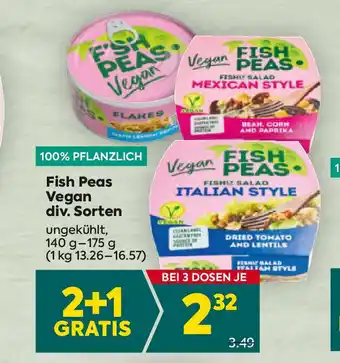 Billa Fish Peas Vegan div Sorten Angebot