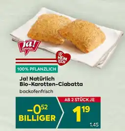 Billa Ja Natürlich Bio Karotten Ciabatta Angebot