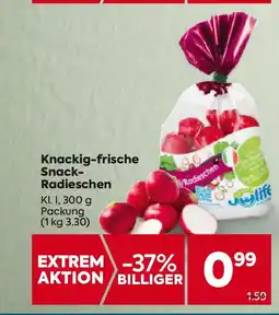 Billa Knackig frische Snack Radieschen Angebot