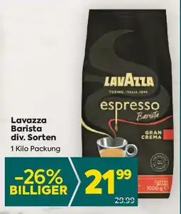 Billa Lavazza Barista div Sorten Angebot