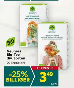 Billa Neuners Bio Tee div. Sorten Angebot