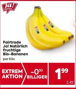 Billa Fairtrade Ja Natürlich fruchtige Bio-Bananen Angebot