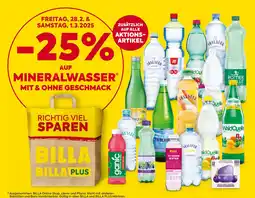 Billa Mineralwasser mit and ohne geschmack Angebot