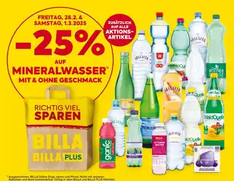 Billa Mineralwasser mit and ohne geschmack Angebot